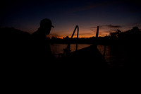 Boat Driver at Sunset on the Madre de Dios River